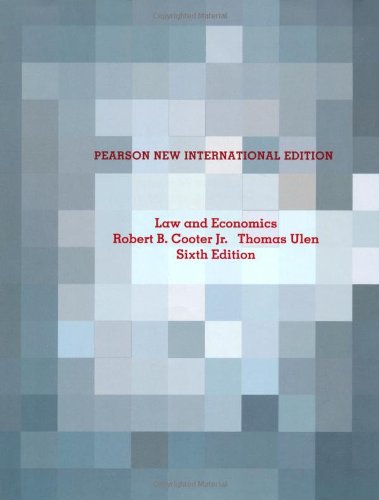 Law and Economics: Pearson New International Edition