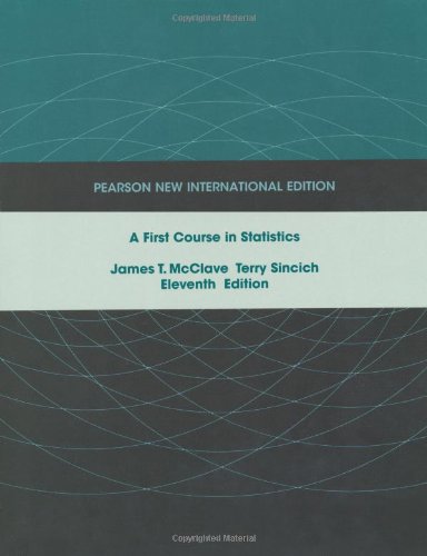 First Course in Statistics, A: Pearson New International Edition