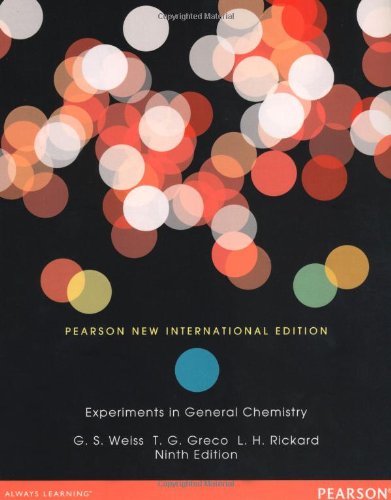 Experiments in General Chemistry: Pearson New International Edition