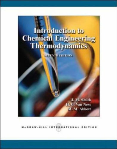 Introduction to Chemical Engineering Thermodynamics (Int l Ed)