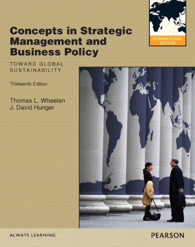 Concepts in Strategic Management and Business Policy: Toward Global Sustainability