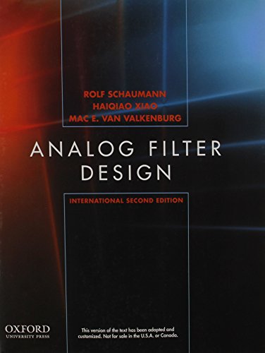 Design of Analog Filters, Second Edition, International Edition