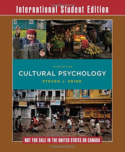 Cultural Psychology (Third International Student Edition)