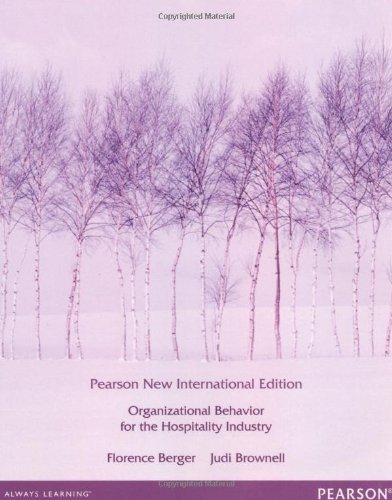 Organizational Behaviour for the Hospitality Industry:Pearson New International Edition