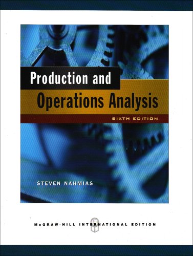 Production and Operations Analysis