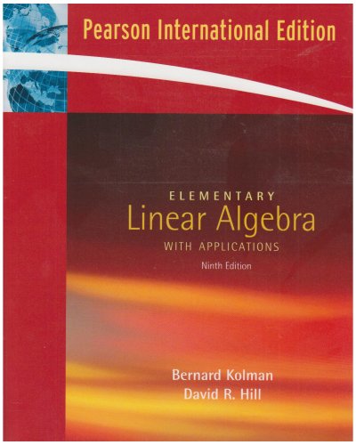 Elementary Linear Algebra with Applications