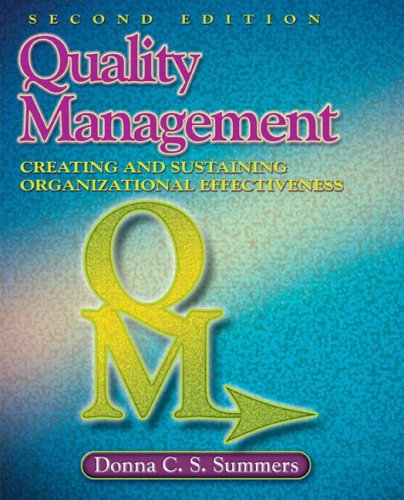 Quality Management: Creating and Sustaining Organizational Development