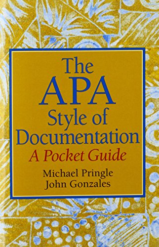 The APA Style of Documentation: A Pocket Guide