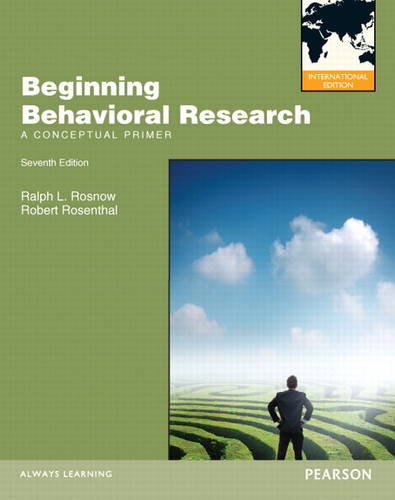 Beginning Behavioral Research: A Conceptual Primer