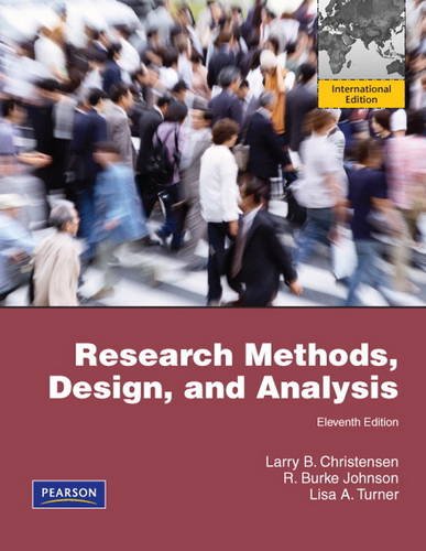 Research Methods, Design, and Analysis:International Edition