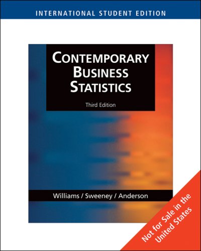 Contemporary Business Statistics, International Edition (with Student CD-ROM)