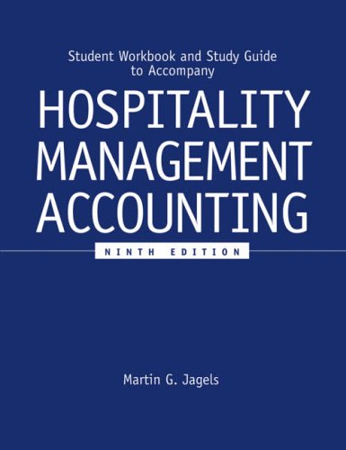 Hospitality Management Accounting Student Workbook