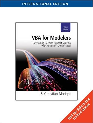 VBA for Modelers: Developing Decision Support Systems with Microsoft® Office® Excel, International Edition (with Premium Online Content Printed Access Card)