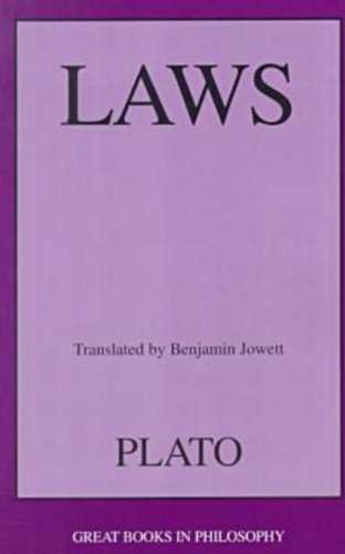 Laws: Plato (Great Books in Philosophy)